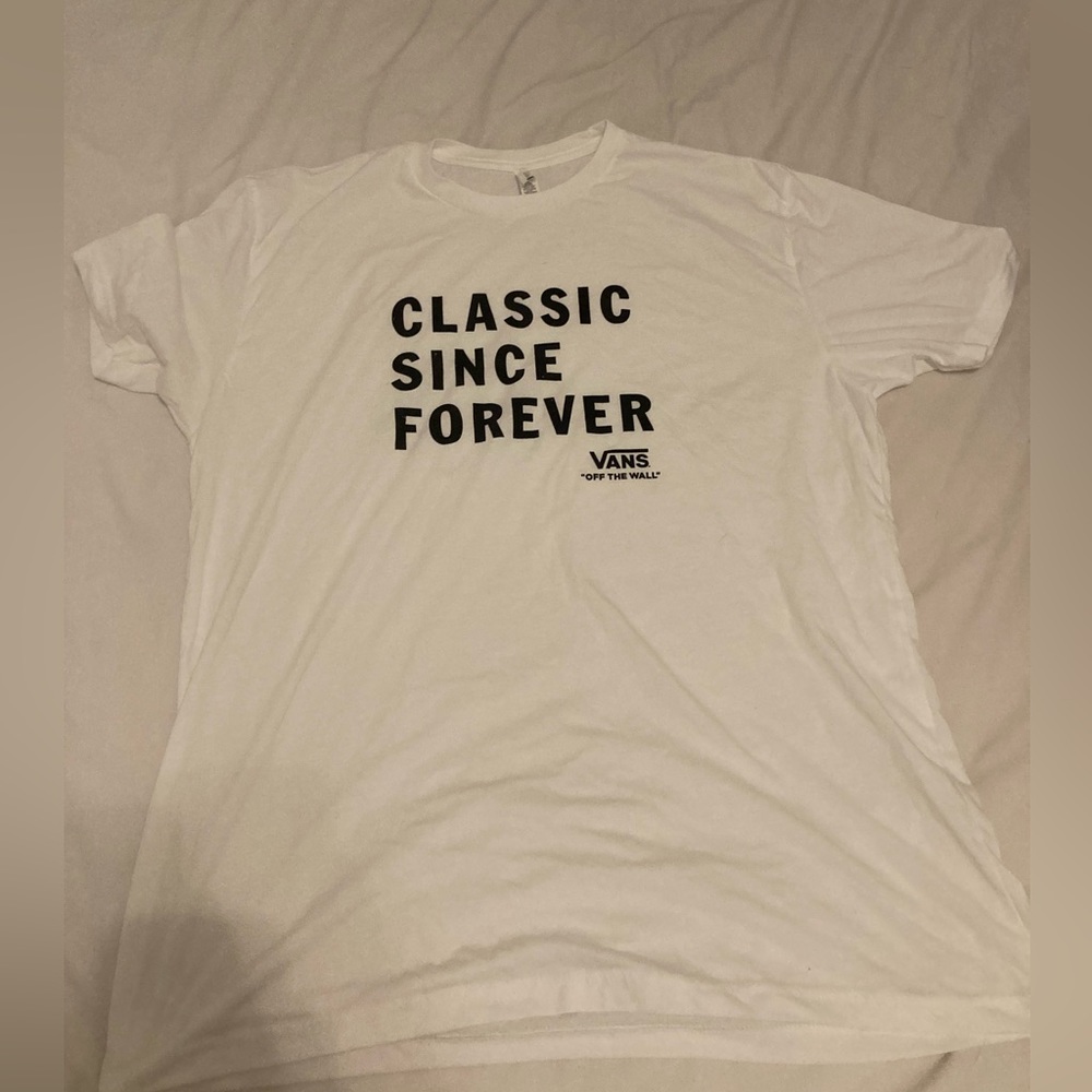 VANS “classic since forever” white t shirt